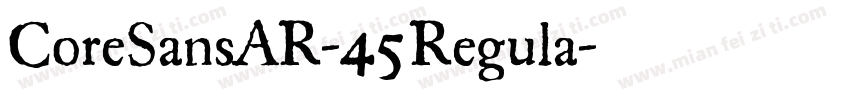 CoreSansAR-45Regula字体转换