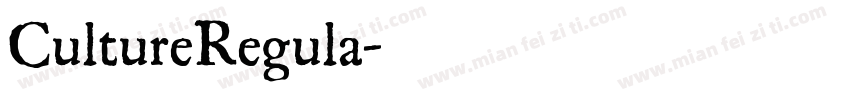 CultureRegula字体转换