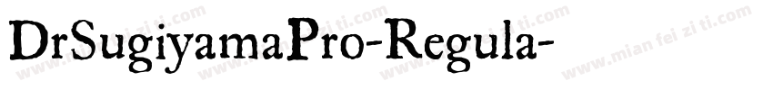 DrSugiyamaPro-Regula字体转换