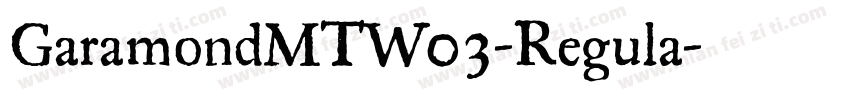 GaramondMTW03-Regula字体转换