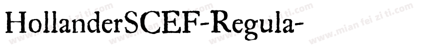 HollanderSCEF-Regula字体转换