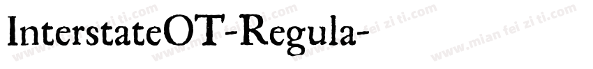 InterstateOT-Regula字体转换