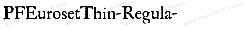 PFEurosetThin-Regula字体转换