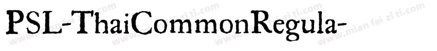 PSL-ThaiCommonRegula字体转换