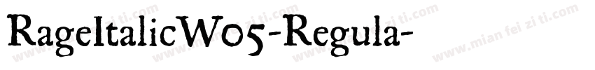 RageItalicW05-Regula字体转换