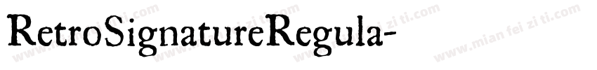 RetroSignatureRegula字体转换