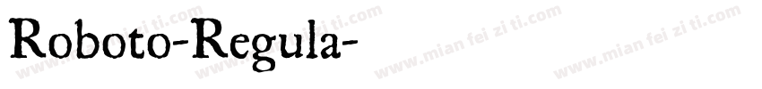 Roboto-Regula字体转换