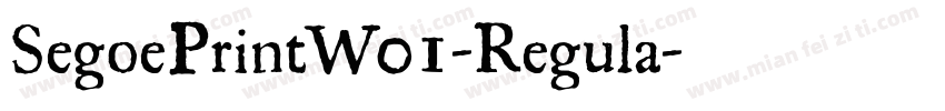 SegoePrintW01-Regula字体转换