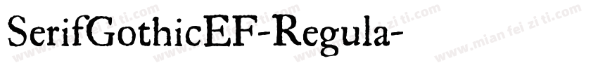 SerifGothicEF-Regula字体转换