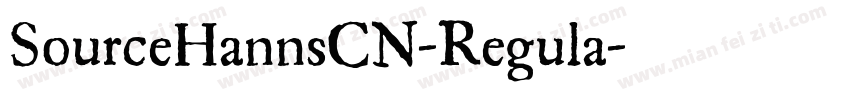 SourceHannsCN-Regula字体转换