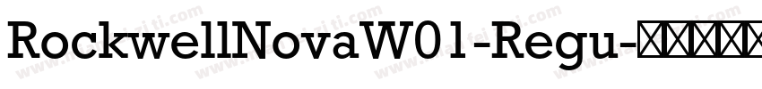 RockwellNovaW01-Regu字体转换
