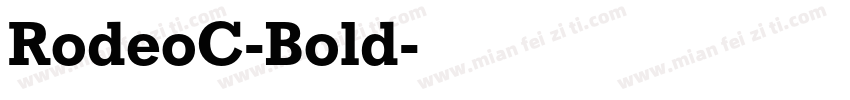 RodeoC-Bold字体转换