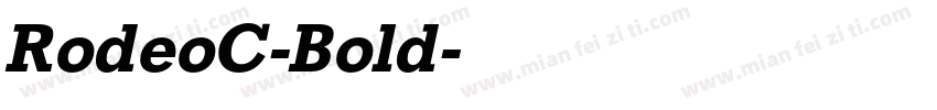 RodeoC-Bold字体转换