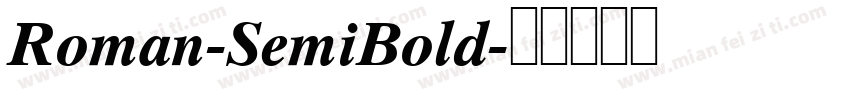 Roman-SemiBold字体转换