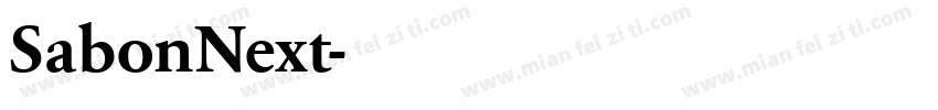 SabonNext字体转换