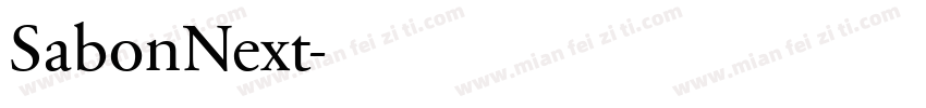 SabonNext字体转换