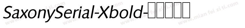 SaxonySerial-Xbold字体转换