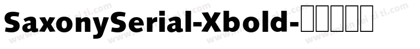 SaxonySerial-Xbold字体转换