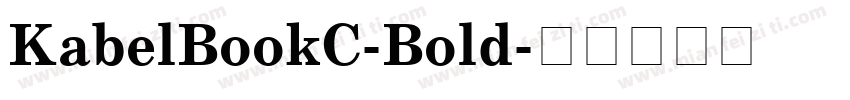 KabelBookC-Bold字体转换