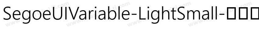 SegoeUIVariable-LightSmall字体转换