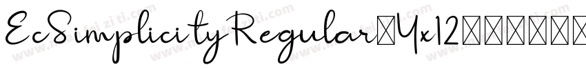 EcSimplicityRegular-Yx12字体转换