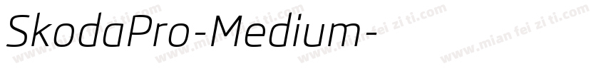 SkodaPro-Medium字体转换