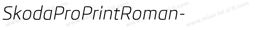 SkodaProPrintRoman字体转换