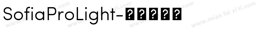 SofiaProLight字体转换