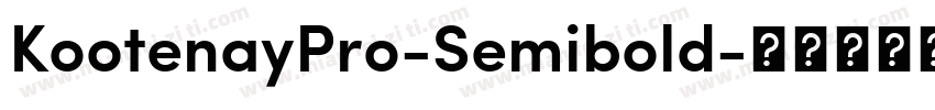 KootenayPro-Semibold字体转换