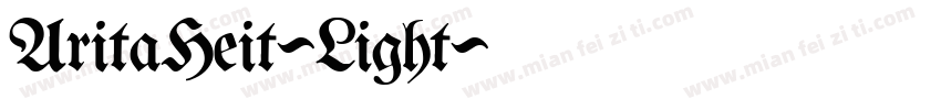 AritaHeit-Light字体转换