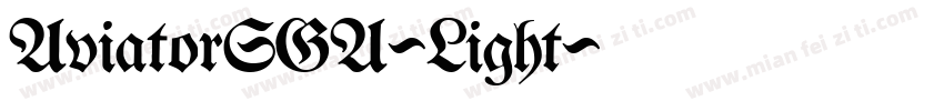 AviatorSGA-Light字体转换