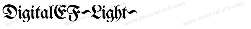 DigitalEF-Light字体转换