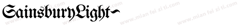 SainsburyLight字体转换