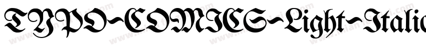 TYPO-COMICS-Light-Italic-DEMO字体转换