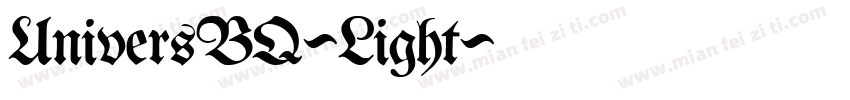 UniversBQ-Light字体转换