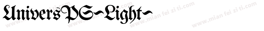 UniversPS-Light字体转换
