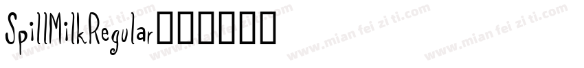 SpillMilkRegular字体转换