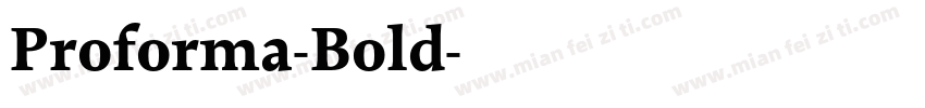 Proforma-Bold字体转换