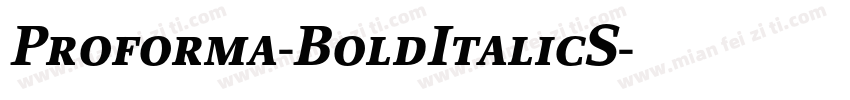 Proforma-BoldItalicS字体转换