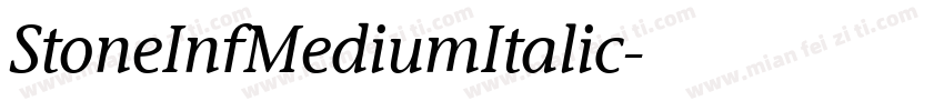 StoneInfMediumItalic字体转换