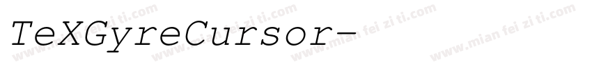 TeXGyreCursor字体转换