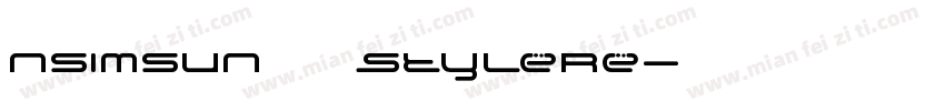 NSimSun新宋体styleRe字体转换