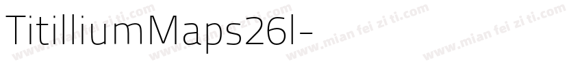 TitilliumMaps26l字体转换