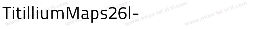 TitilliumMaps26l字体转换