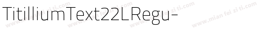 TitilliumText22LRegu字体转换