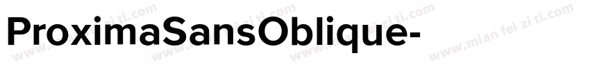 ProximaSansOblique字体转换