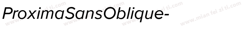 ProximaSansOblique字体转换