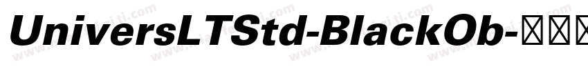 UniversLTStd-BlackOb字体转换