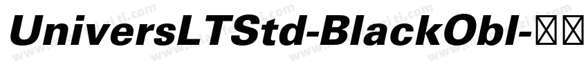 UniversLTStd-BlackObl字体转换