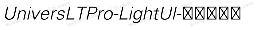 UniversLTPro-LightUl字体转换